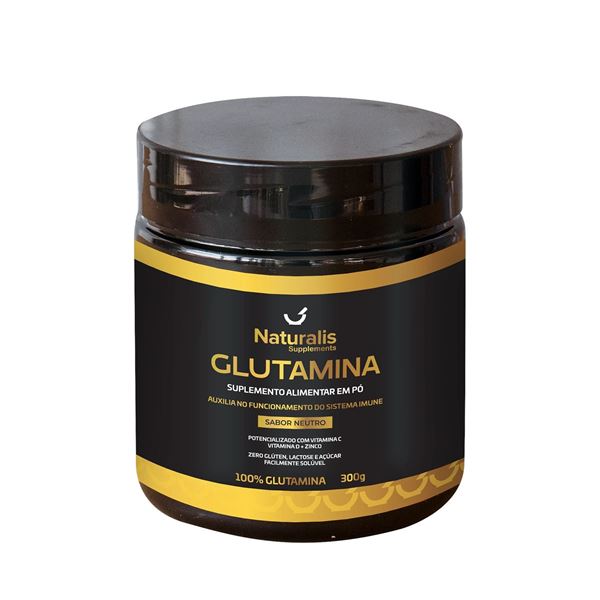 Glutamina 300g (Potencializada com Vitamina C, Vitamina D e Zinco) 300g